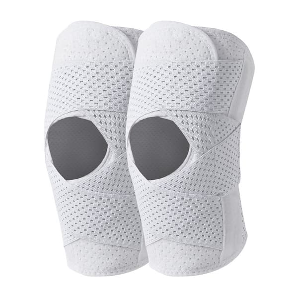 INF Knästöd för sport, patellastöd, uppgraderad vit sjätte generationen (2-pack) M