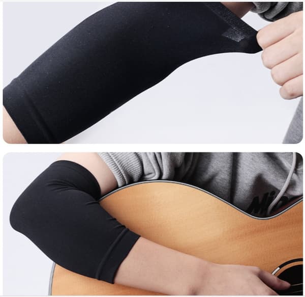 INF Sommar Gitarr Armbågsskydd - Svart Spandex Ärm L
