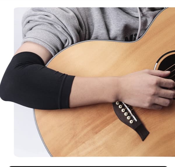 INF Sommar Gitarr Armbågsskydd - Svart Spandex Ärm L