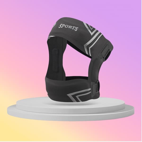 INF Ny Anti-Twist Patella Knæstøtte til Sport Sort