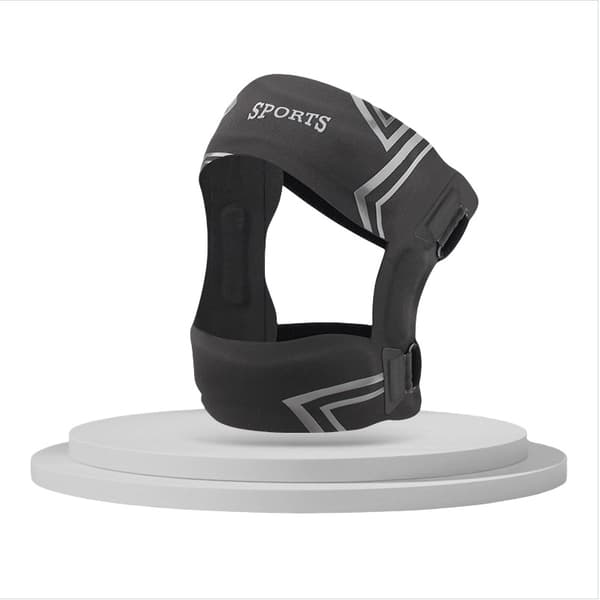 INF Uusi Anti-Twist Patella -polvituki urheiluun Musta