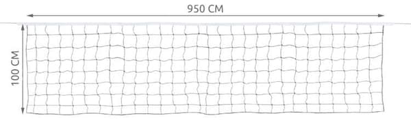 Volleyballnet med Opbevaringstaske - 9.5 meter