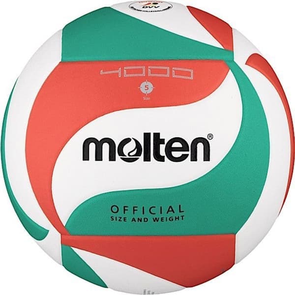 MOLTEN VM4000 Volleyboll - MOLTEN - Volleyboll för intensiv användning - Vit / Grön / Röd