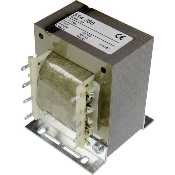 elma TT IZ68 Universal krafttransformator 1 x 230 V 1 x 7.5 V/AC, 9.5 V/AC, 12 V/AC, 14 V/AC, 16 V/AC, 18 V/AC 90 VA 5