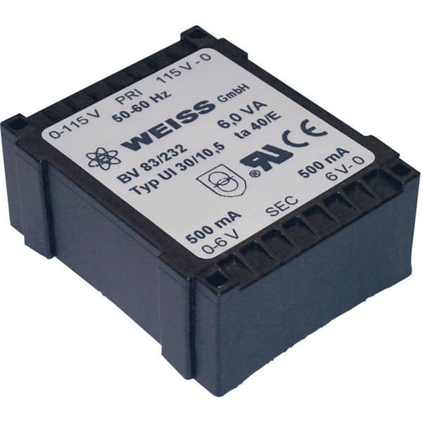 Plattransformator Weiss Elektrotechnik 83/234 N/A N/A 6 VA 1 st