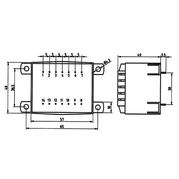 Weiss Elektrotechnik 85/388 Kretskortstransformator 1 x 230 V 2 x 12 V/AC 16 VA 667 mA
