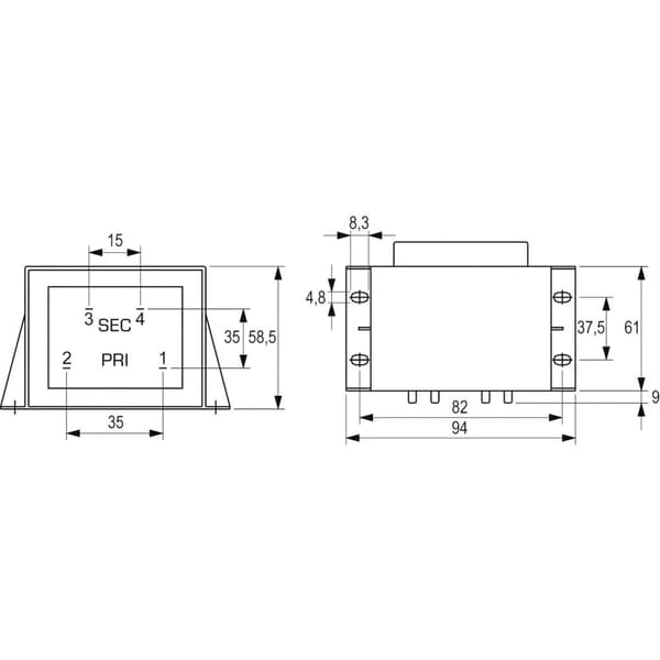 Block VCM 50/1/15 Kretskortstransformator 1 x 230 V 1 x 15 V/AC 50 VA 3.33 A