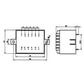 Miniatyrbild 3 av 3: Weiss Elektrotechnik 85/375 Kretskortstransformator 1 x 230 V 1 x 24 V/AC 10 VA 417 mA