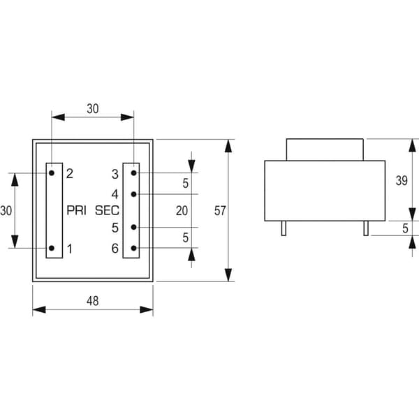 Block VC 16/1/12 Kretskortstransformator 1 x 230 V 1 x 12 V/AC 16 VA 1.33 A
