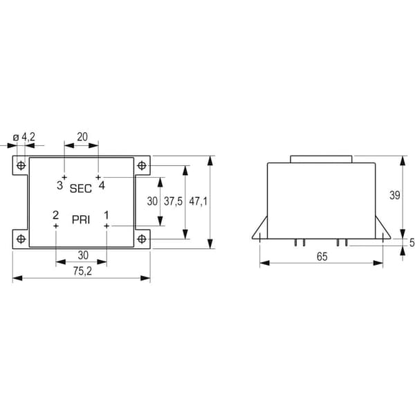 Block VCM 16/1/12 Kretskortstransformator 1 x 230 V 1 x 12 V/AC 16 VA 1.33 A