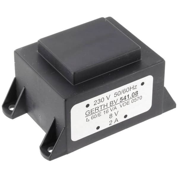 Gerth PTA542402 Kretskortstransformator 1 x 230 V 2 x 12 V/AC 16 VA 666 mA