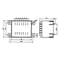 Miniatyrbild 3 av 3: Weiss Elektrotechnik 85/402 Kretskortstransformator 1 x 230 V 1 x 12 V/AC 25 VA 2083 mA