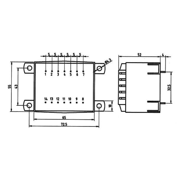 Weiss Elektrotechnik 85/402 Kretskortstransformator 1 x 230 V 1 x 12 V/AC 25 VA 2083 mA