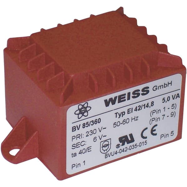 Weiss Elektrotechnik 85/365 Kretskortstransformator 1 x 230 V 1 x 24 V/AC 5 VA 208 mA