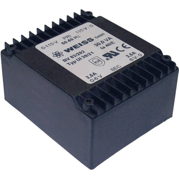 Weiss Elektrotechnik 83/294 Kretskortstransformator 2 x 115 V 2 x 9 V/AC 30 VA 1667 mA