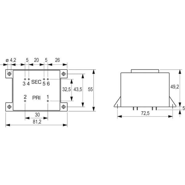 Block VCM 25/2/12 Kretskortstransformator 1 x 230 V 2 x 12 V/AC 25 VA 1.04 A