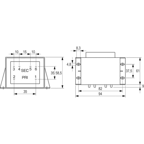 Block VCM 50/2/12 Kretskortstransformator 1 x 230 V 2 x 12 V/AC 50 VA 2.08 A