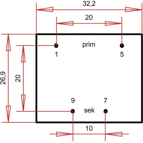 Gerth PT300601 Kretskortstransformator 1 x 230 V 1 x 6 V/AC 1.80 VA 300 mA