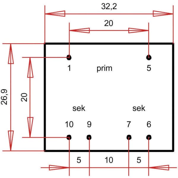 Gerth PT301202 Kretskortstransformator 1 x 230 V 2 x 6 V/AC 1.80 VA 150 mA