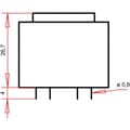 Miniatyrbild 3 av 4: Gerth PT302402 Kretskortstransformator 1 x 230 V 2 x 12 V/AC 1.80 VA 75 mA