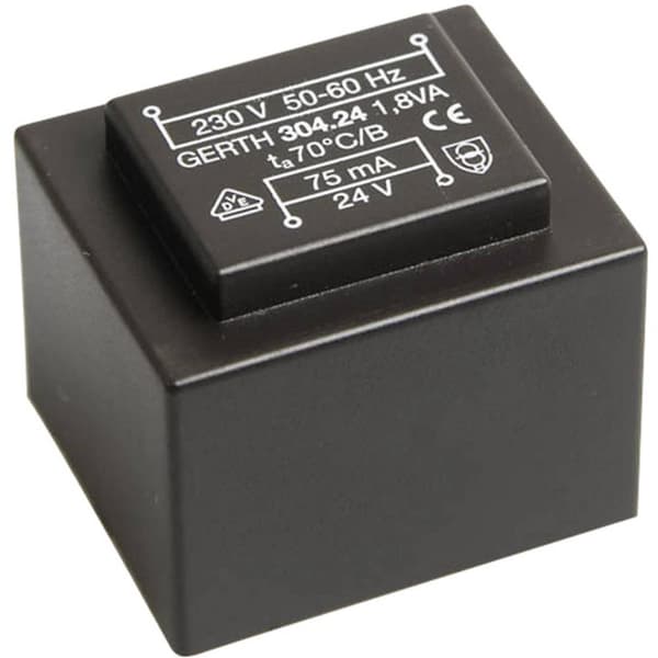 Gerth PT302402 Kretskortstransformator 1 x 230 V 2 x 12 V/AC 1.80 VA 75 mA