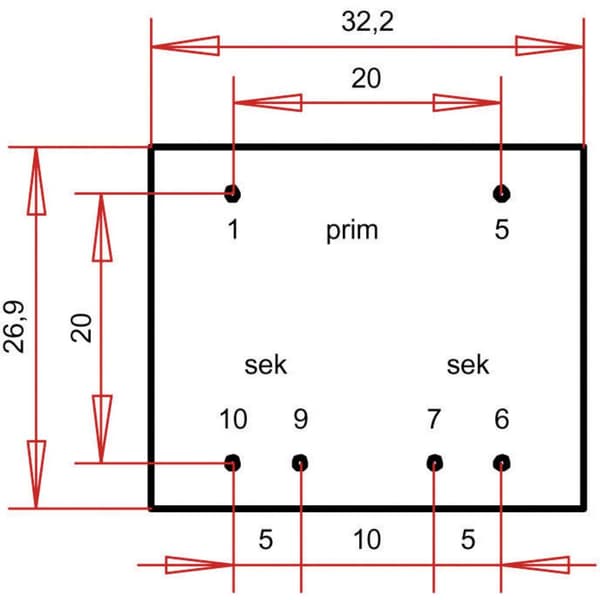 Gerth PT304802 Kretskortstransformator 1 x 230 V 2 x 24 V/AC 1.80 VA 37 mA