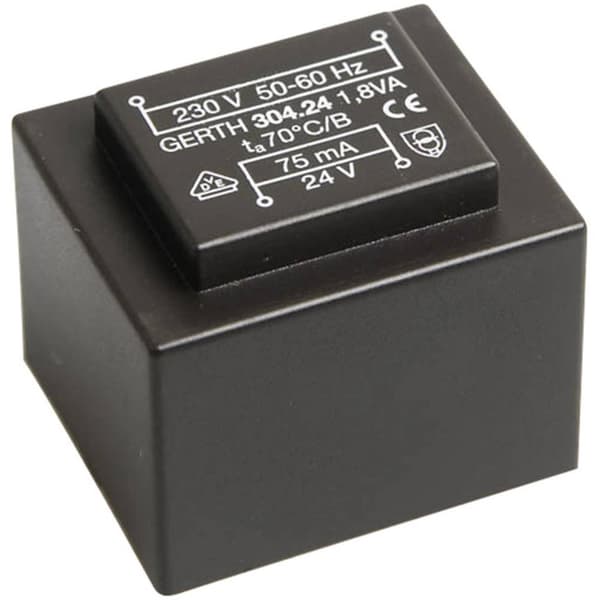 Gerth PT304802 Kretskortstransformator 1 x 230 V 2 x 24 V/AC 1.80 VA 37 mA