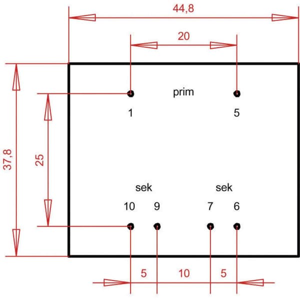Gerth PT423002 Kretskortstransformator 1 x 230 V 2 x 15 V/AC 4.80 VA 160 mA