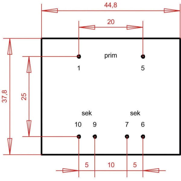 Gerth PT423602 Kretskortstransformator 1 x 230 V 2 x 18 V/AC 4.80 VA 133 mA