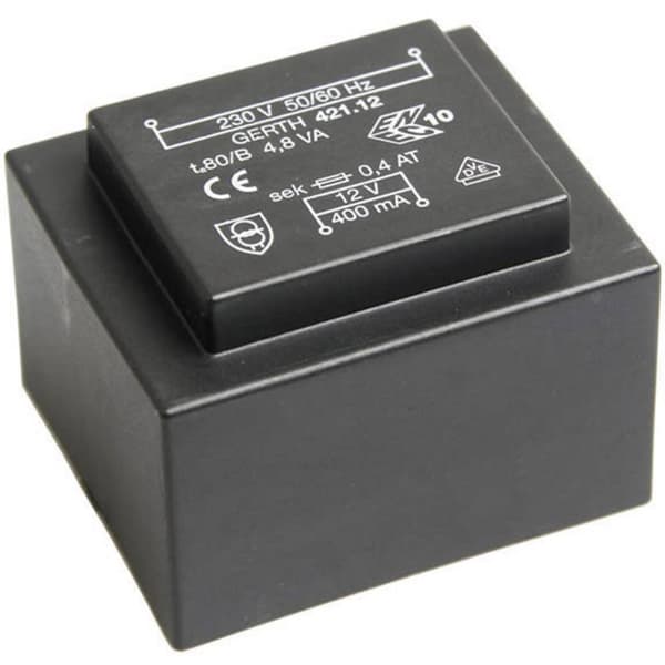 Gerth PT423602 Kretskortstransformator 1 x 230 V 2 x 18 V/AC 4.80 VA 133 mA