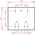 Miniatyrbild 4 av 4: Gerth PT424802 Kretskortstransformator 1 x 230 V 2 x 24 V/AC 4.80 VA 100 mA