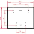 Miniatyrbild 4 av 4: Gerth PTB421501 Kretskortstransformator 1 x 230 V 1 x 15 V/AC 5.60 VA 373 mA