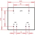 Miniatyrbild 4 av 4: Gerth PTB421802 Kretskortstransformator 1 x 230 V 2 x 9 V/AC 5.60 VA 311 mA