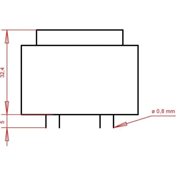 Gerth PTB422402 Kretskortstransformator 1 x 230 V 2 x 12 V/AC 5.60 VA 233 mA