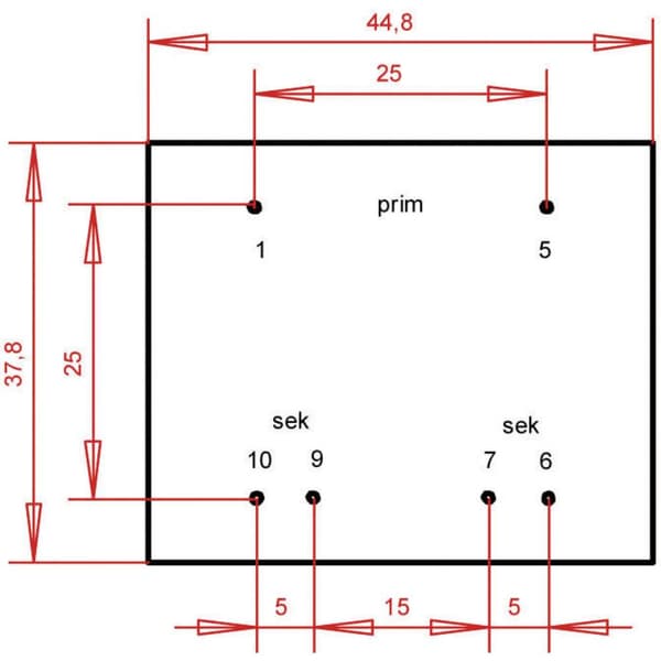 Gerth PTB423602 Kretskortstransformator 1 x 230 V 2 x 18 V/AC 5.60 VA 155 mA