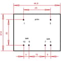 Miniatyrbild 4 av 4: Gerth PTF421202 Kretskortstransformator 1 x 230 V 2 x 6 V/AC 8 VA 666 mA