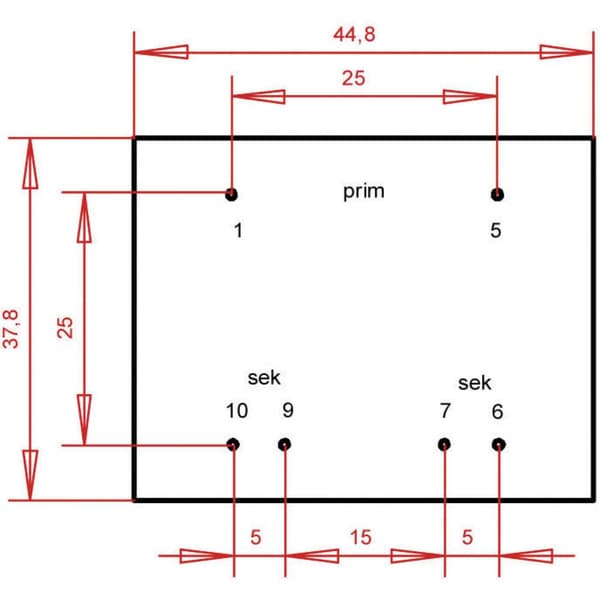 Gerth PTF423602 Kretskortstransformator 1 x 230 V 2 x 18 V/AC 8 VA 222 mA