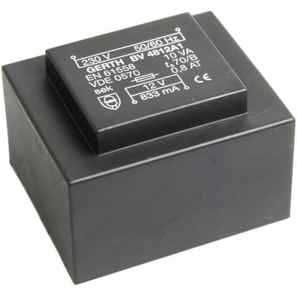 Gerth PT481201 Kretskortstransformator 1 x 230 V 1 x 12 V/AC 10 VA 833 mA