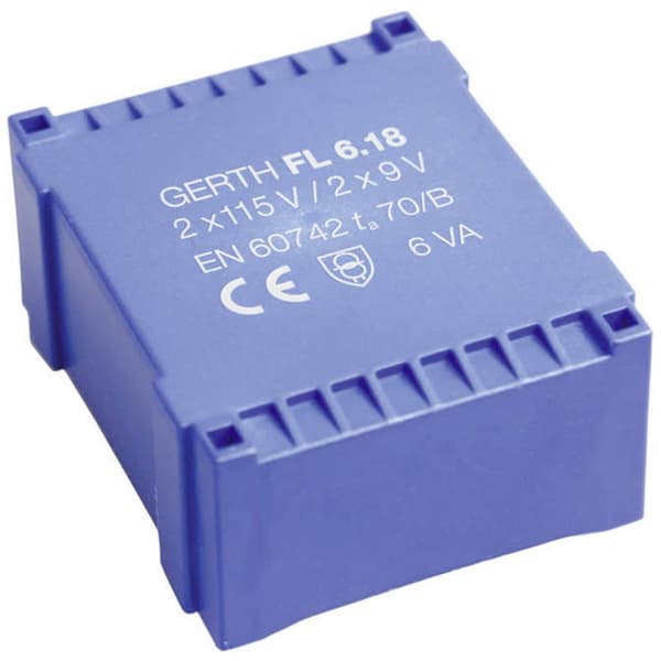 Gerth FL6.24 Kretskortstransformator 2 x 115 V 2 x 12 V/AC 6 VA 250 mA