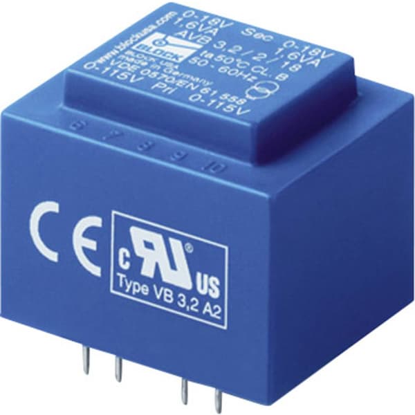 Block AVB 2,3/2/24 Kretskortstransformator 2 x 115 V 2 x 24 V/AC 2.30 VA 47 mA