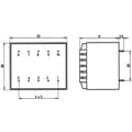 Miniatyrbild 3 av 3: Weiss Elektrotechnik 85/332 Kretskortstransformator 1 x 230 V 1 x 12 V/AC 2.30 VA 192 mA