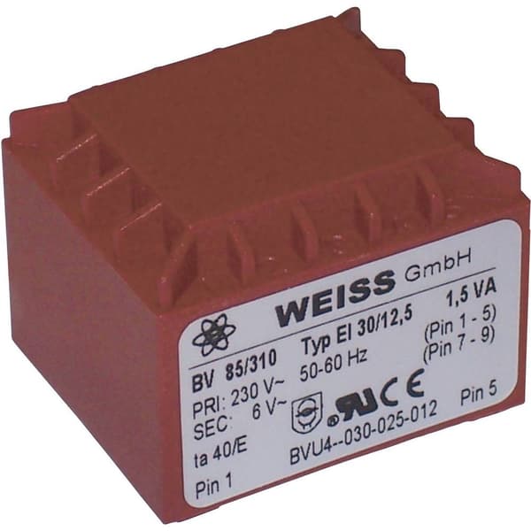 Weiss Elektrotechnik 85/315 Kretskortstransformator 1 x 230 V 1 x 24 V/AC 1.50 VA 63 mA