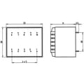 Miniatyrbild 3 av 3: Weiss Elektrotechnik 85/317 Kretskortstransformator 1 x 230 V 2 x 9 V/AC 1.50 VA 83 mA