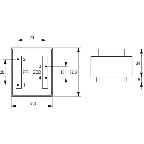 Block VB 2,8/1/12 Kretskortstransformator 1 x 230 V 1 x 12 V/AC 2.80 VA 233 mA