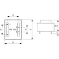Miniatyrbild 3 av 3: Block VB 3,2/1/18 Kretskortstransformator 1 x 230 V 1 x 18 V/AC 3.20 VA 177 mA