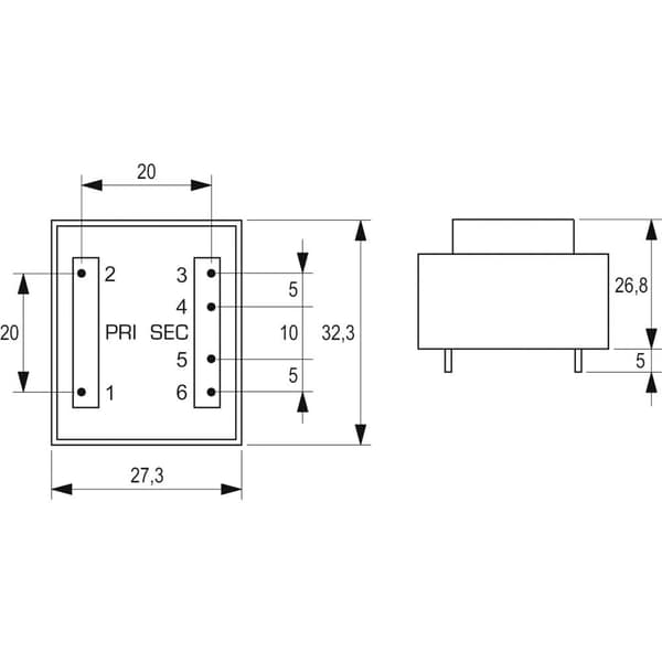 Block VB 2,0/2/15 Kretskortstransformator 1 x 230 V 2 x 15 V/AC 2 VA 66 mA