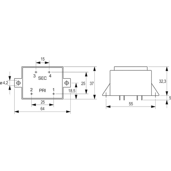 Block VCM 5,0/1/6 Kretskortstransformator 1 x 230 V 1 x 6 V/AC 5 VA 833 mA