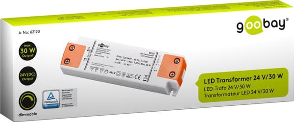 LED-transformer 24 V (DC) (DC), 30 W