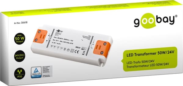 LED-transformator 24 V (DC) (DC), 50 W
