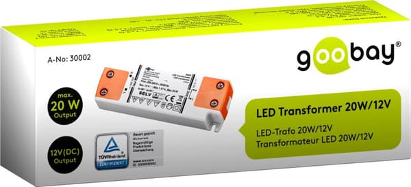 LED-transformator 12 V (DC)/20 W